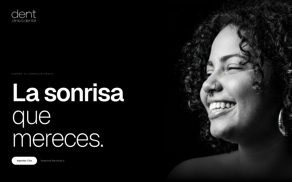 Página web de Dent Clínica Dental en Torreón, diseñada por VANTA